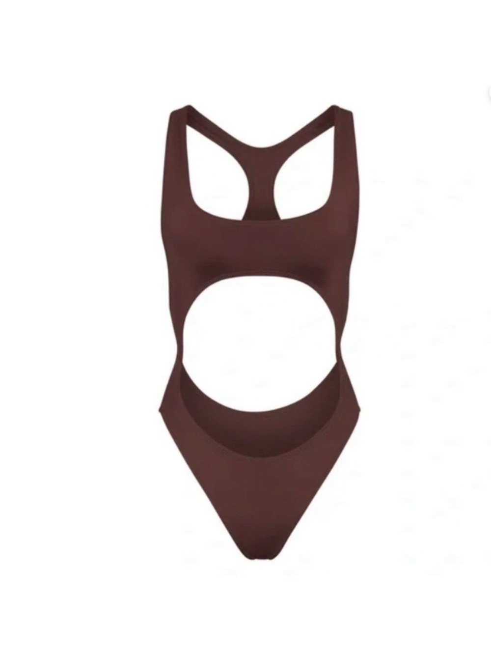SKIMS Swim Cocoa Cutout Cup Monokini One Piece Swimsuit XL NWT